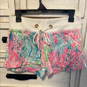 Lilly Pulitzer Pink and Blue Patterned Women's Shorts